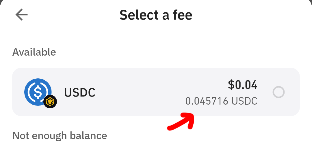 Select USDC Fee